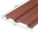 Ver imagem 3 de Painel Ripado Poliestireno 1302MILANO 12CMX1,2CMX270CM Marrom Casablanca