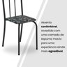 Conjunto de Mesa Tubular 100cm X 60cm Tampo em Granito com 4 Cadeiras - 8