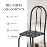 Conjunto de Mesa Tubular 100cm X 60cm Tampo em Granito com 4 Cadeiras - 7