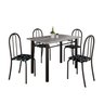 Conjunto de Mesa Tubular 100cm X 60cm Tampo em Granito com 4 Cadeiras - 2
