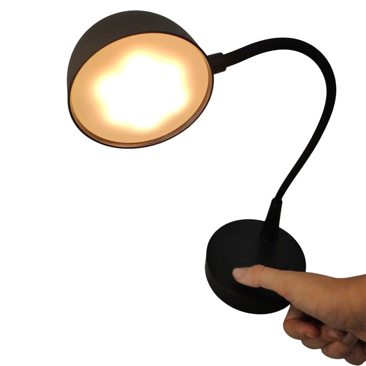 Luminaria Abajur Led 3 Tons Touch Flexivel Usb Bateria Recarregavel Mesa Sala Quarto Cabeceira Traba - 6