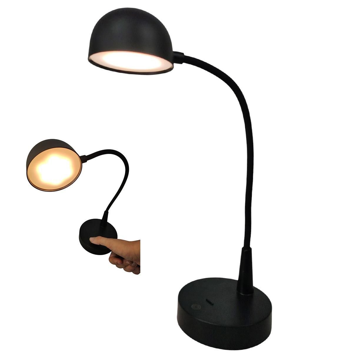 Luminaria Abajur Led 3 Tons Touch Flexivel Usb Bateria Recarregavel Mesa Sala Quarto Cabeceira Traba - 1