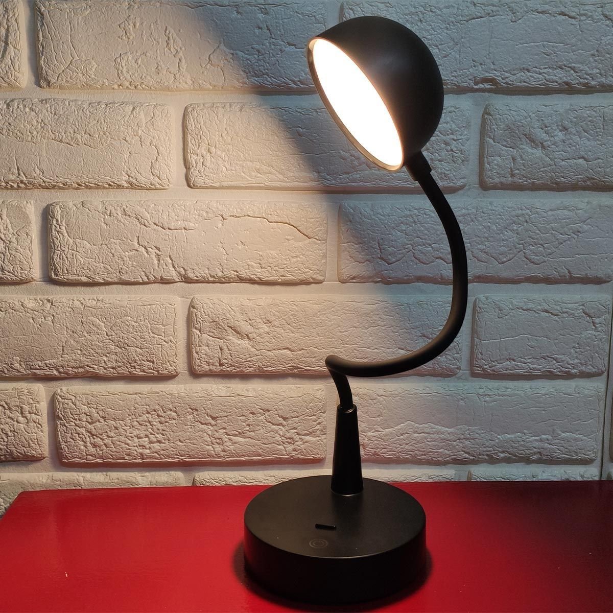 Luminaria Abajur Led 3 Tons Touch Flexivel Usb Bateria Recarregavel Mesa Sala Quarto Cabeceira Traba - 11