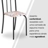Conjunto de Mesa Tubular 100cm X 60cm Tampo em Granito com 4 Cadeiras - 8