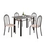 Conjunto de Mesa Tubular 100cm X 60cm Tampo em Granito com 4 Cadeiras - 2