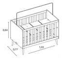Ver imagem 3 de Berço Reller Mini Cama Americano Isis - 4 Cores.:areia