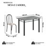 Conjunto de Mesa Tubular 100cm X 60cm Tampo em Granito com 4 Cadeiras - 5