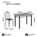 Ver imagem 5 de Conjunto de Mesa Tubular 100cm x 60cm Tampo em Granito com 4 Cadeiras Preto