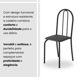 Conjunto de Mesa Tubular 100cm X 60cm Tampo em Granito com 4 Cadeiras - 9
