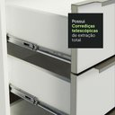 Ver mais imagens de Kit com 2 Balcões de Cozinha Madesa Lux 4 Portas 3 Gavetas (Sem Tampo e Pia) Branco/Branco Veludo