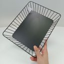 Ver imagem 7 de Bandeja Decorativa de Metal Preto 6x30x24cm Servir Mesa Organizar Café Aparador