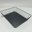 Ver imagem 4 de Bandeja Decorativa de Metal Preto 6x30x24cm Servir Mesa Organizar Café Aparador
