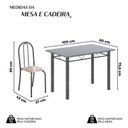 Ver imagem 5 de Conjunto de Mesa Tubular 100cm X 60cm Tampo em Granito com 4 Cadeiras