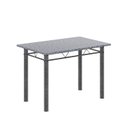 Ver imagem 3 de Conjunto de Mesa Tubular 100cm x 60cm Tampo em Granito com 4 Cadeiras Preto/Prata