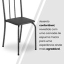 Ver mais imagens de Conjunto de Mesa Tubular 100cm x 60cm Tampo em Granito com 4 Cadeiras Preto/Prata