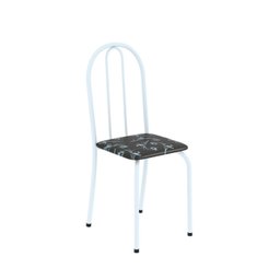 Conjunto de Mesa Tubular 100cm X 60cm Tampo em Granito com 4 Cadeiras - 4