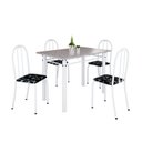 Ver imagem 2 de Conjunto de Mesa Tubular 100cm X 60cm Tampo em Granito com 4 Cadeiras