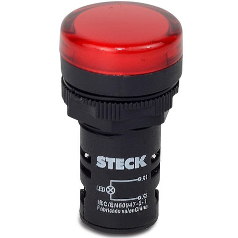 Sinalizador Led 220v Vermelho - Slds2201 - Steck Sinalizador Led 220v Vermelho S-ds220/1/slds2201