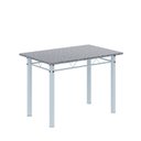 Ver imagem 5 de Conjunto de Mesa Tubular 100x60cm Tampo em Granito com 4 Cadeiras Branco/Preto