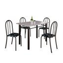 Ver imagem 2 de Conjunto de Mesa Tubular 100x60cm Tampo em Granito com 4 Cadeiras