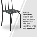 Ver imagem 7 de Conjunto de Mesa Tubular 100x60cm Tampo em Granito com 4 Cadeiras Prata/Preto