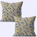 Ver imagem 3 de Kit 1 Manta para Sofá 2,40 X 1,80 + 2 Capas de Almofada Cor:preto-amarelo