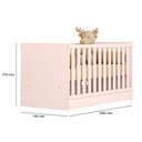 Ver imagem 3 de Quarto de Bebe Infantil Doce Sonho Berço Vira Cama e Guarda Roupas Multiuso Qmovi
