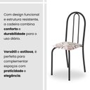 Ver mais imagens de Conjunto de Mesa Tubular 100x60cm Tampo em Granito com 4 Cadeiras Preto/Arabesco