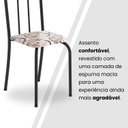 Ver imagem 7 de Conjunto de Mesa Tubular 100x60cm Tampo em Granito com 4 Cadeiras Preto/Arabesco