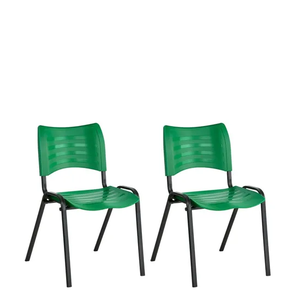 Kit 2 Cadeiras Plásticas 04 Pés Verde - 2023