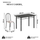 Ver imagem 4 de Conjunto de Mesa Tubular 100x60cm Tampo em Ardósia Indiano com 4 Cadeiras Arabesco/Prata