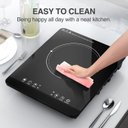 Ver imagem 6 de Gtkzw Cooktop de Indução Portátil 1800w com 9 Níveis de Potência (preto)