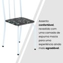 Ver imagem 7 de Conjunto de Mesa Tubular 100x60cm Tampo em Ardósia Indiano com 4 Cadeiras Branco/Preto