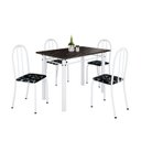 Ver imagem 2 de Conjunto de Mesa Tubular 100x60cm Tampo em Ardósia Indiano com 4 Cadeiras