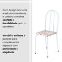 Ver mais imagens de Conjunto de Mesa Tubular 100x60cm Tampo em Ardósia Indiano com 4 Cadeiras Branco/Bege
