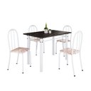 Ver imagem 2 de Conjunto de Mesa Tubular 100x60cm Tampo em Ardósia Indiano com 4 Cadeiras