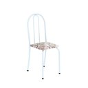 Ver imagem 6 de Conjunto de Mesa Tubular 100x60cm Tampo em Ardósia Indiano com 4 Cadeiras Branco/Arabesco