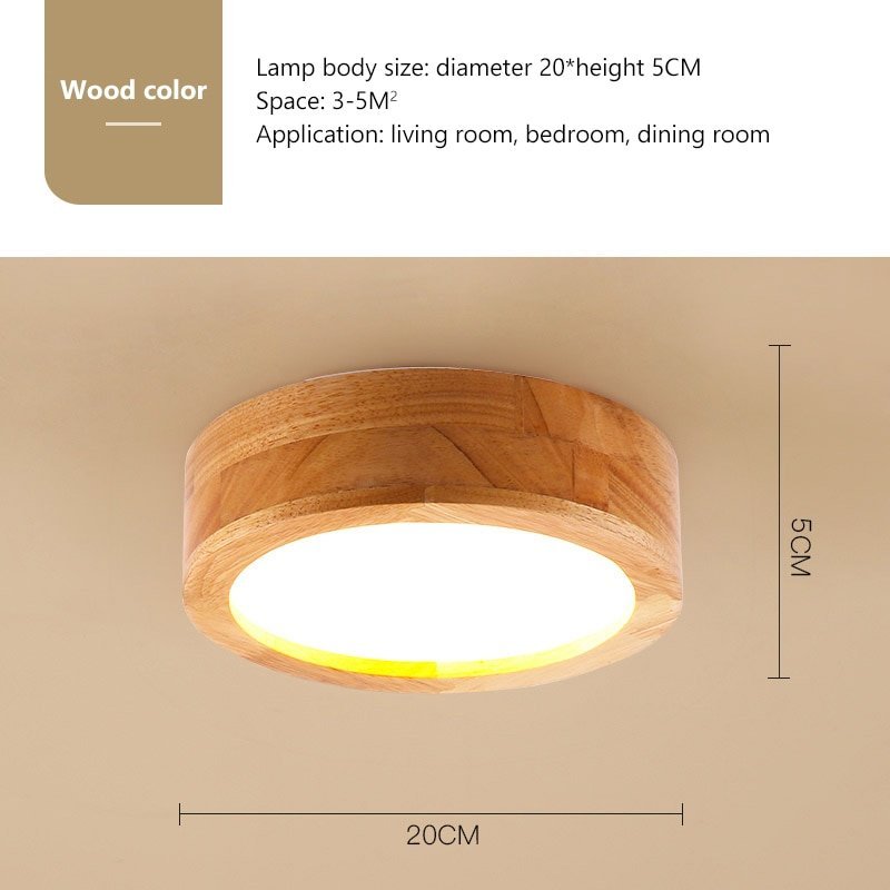 Plafon Luminária Phyval nordic lâmpada de madeira natural moderno teto lightsentrance corredor luz r - 1