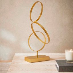 Escultura Augusto em Metal Dourado Mart - 2