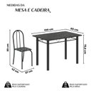 Ver imagem 3 de Conjunto de Mesa Tubular 100x60cm Tampo em Ardósia Indiano com 4 Cadeiras Preto