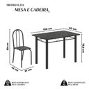 Ver imagem 4 de Conjunto de Mesa Tubular 100x60cm Tampo em Ardósia Indiano com 4 Cadeiras