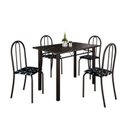 Ver imagem 2 de Conjunto de Mesa Tubular 100x60cm Tampo em Ardósia Indiano com 4 Cadeiras