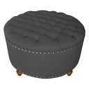 Ver imagem 1 de Puff Amora 70 Cm Suede Azul Marinho Slk Decor Amara Cinza