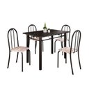 Ver imagem 2 de Conjunto de Mesa Tubular 100x60cm Tampo em Ardósia Indiano com 4 Cadeiras