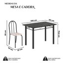 Ver imagem 4 de Conjunto de Mesa Tubular 100x60cm Tampo em Ardósia Indiano com 4 Cadeiras