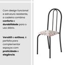 Ver mais imagens de Conjunto de Mesa Tubular 100x60cm Tampo em Ardósia Indiano com 4 Cadeiras Preto/Arabesco