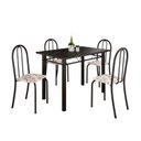Ver imagem 2 de Conjunto de Mesa Tubular 100x60cm Tampo em Ardósia Indiano com 4 Cadeiras