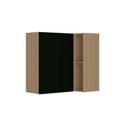 Ver imagem 1 de Armário Aéreo Canto Reto 95cm 2 Portas Slim Luciane Móveis Freijó-preto