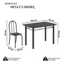 Ver imagem 3 de Conjunto de Mesa Tubular 100x60cm Tampo em Ardósia Indiano com 4 Cadeiras Preto