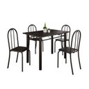 Ver imagem 2 de Conjunto de Mesa Tubular 100x60cm Tampo em Ardósia Indiano com 4 Cadeiras Preto